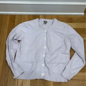 J Jill Lavender Cardigan Sweater Cotton